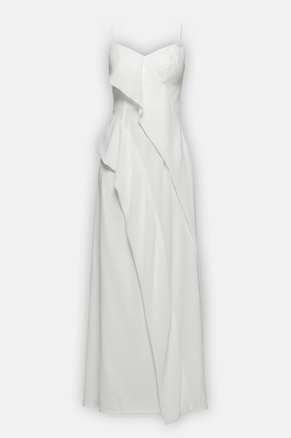 Draped Spaghetti-Strap Gown
