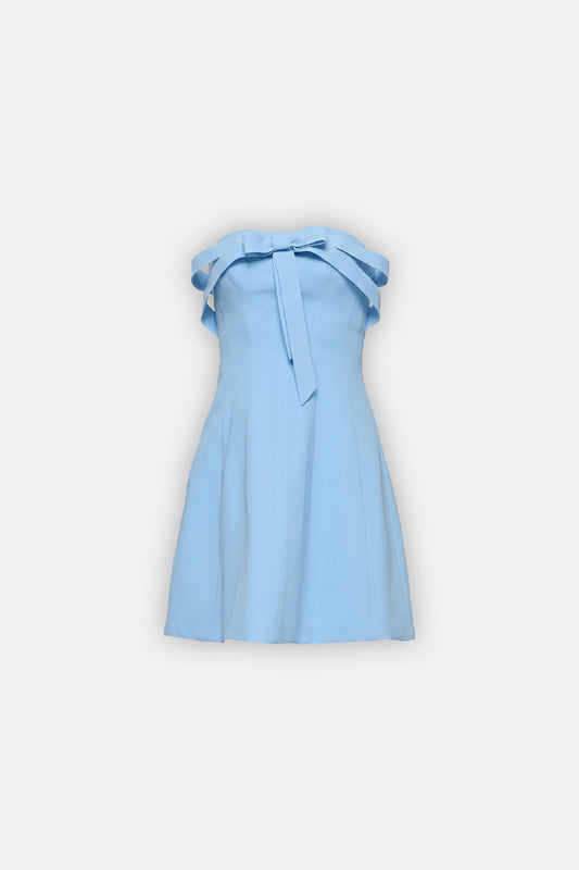 Bow-Detail Strapless Mini Dress