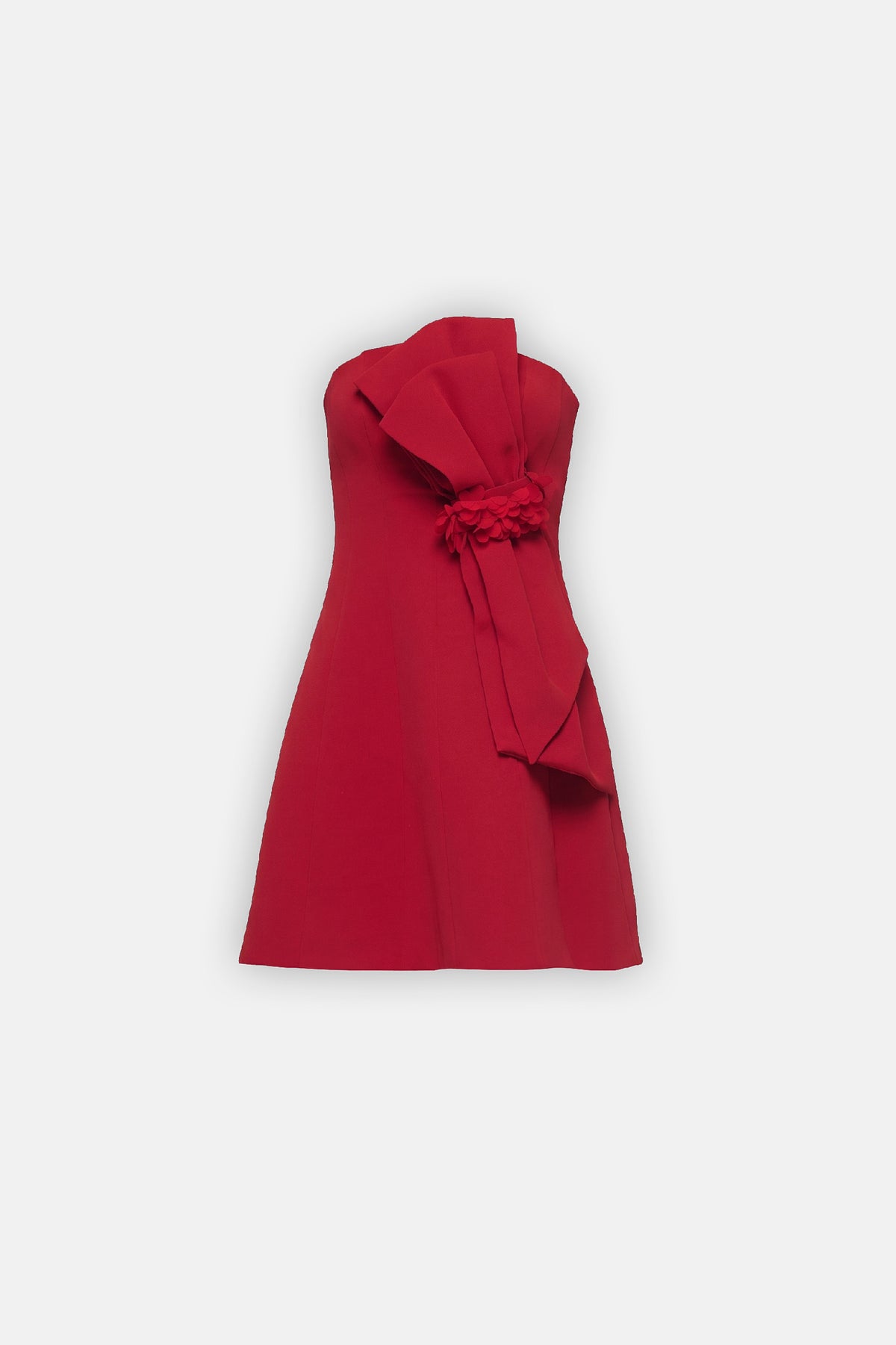 Strapless  Mini Dress with Bow Detail