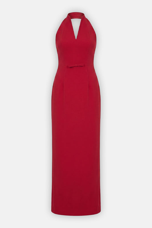 Modern Halter Column Gown