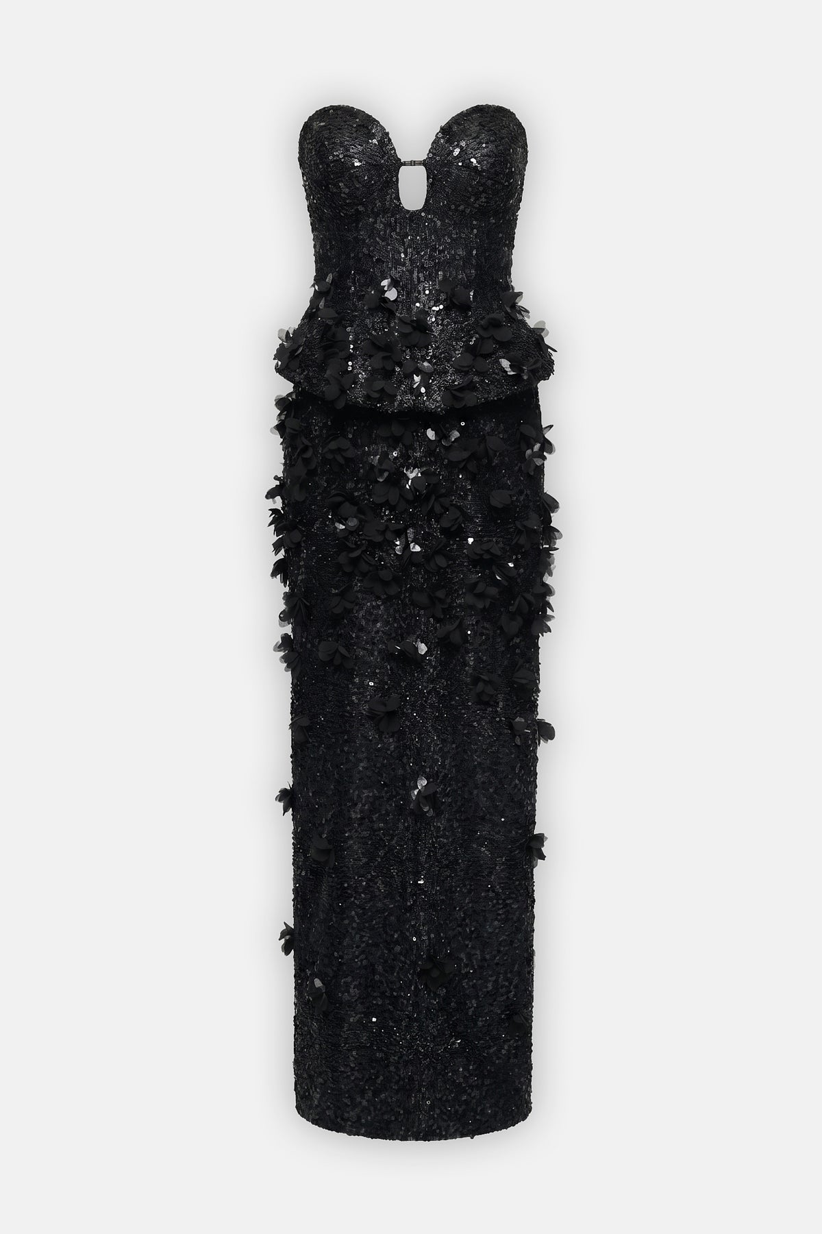The Nocturne Sequined Guipure and 3D Floral Gown