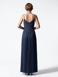 Woven Bodice Pleated Gown