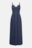 Woven Bodice Pleated Gown