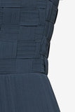 Woven Bodice Pleated Gown