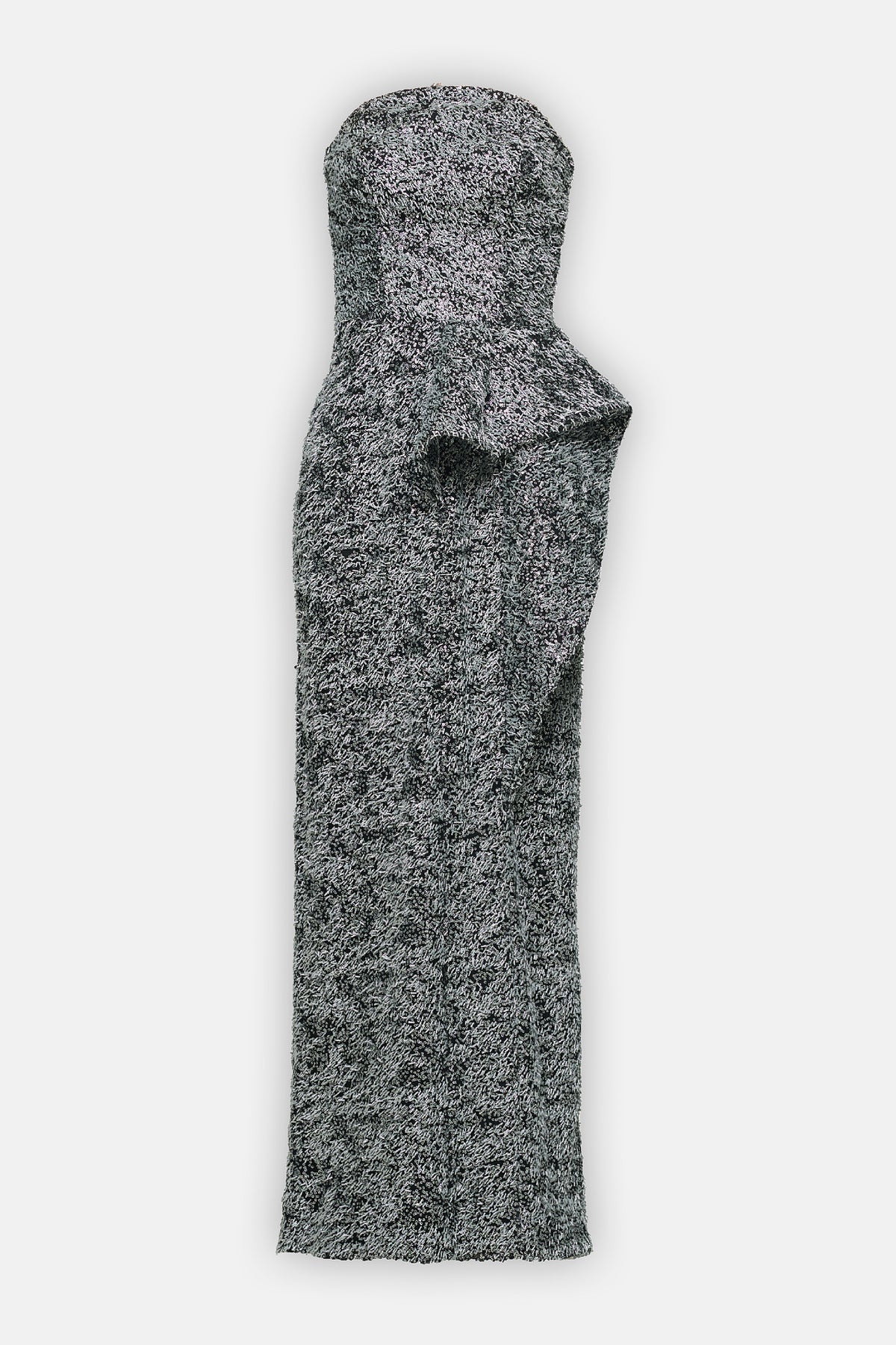 Beaded Sequin Peplum Gown