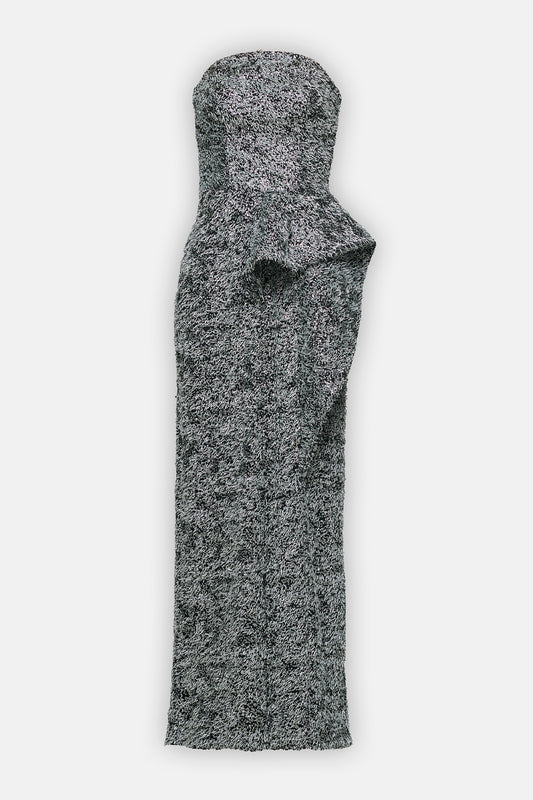 Beaded Sequin Peplum Gown