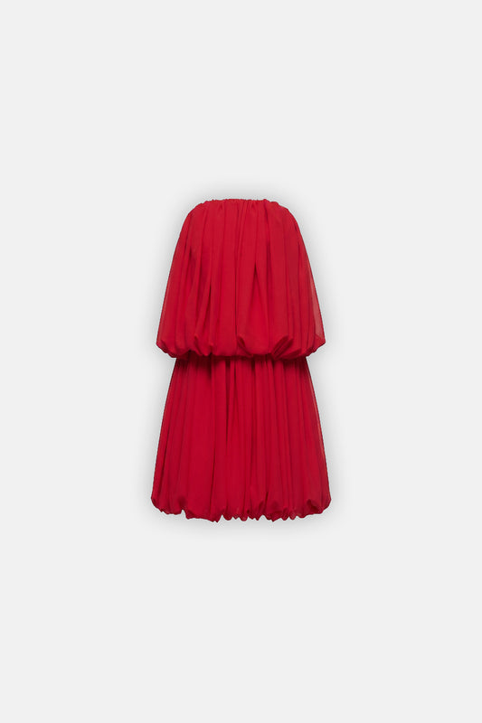 Bubble Pleated Mini Dress