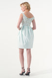 Taffeta and Jacquard Short Dress
