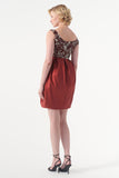 Taffeta and Jacquard Short Dress