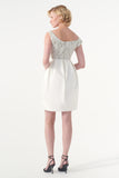 Taffeta and Jacquard Short Dress