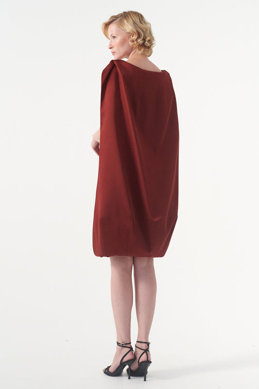 Two-toned Cape Mini Dress