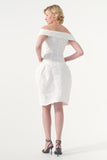 Double-Breasted Metallic Short Dress