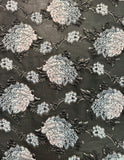 Gradient Floral Pattern Burnout Brocade
