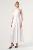 High-Neck Midi Dress