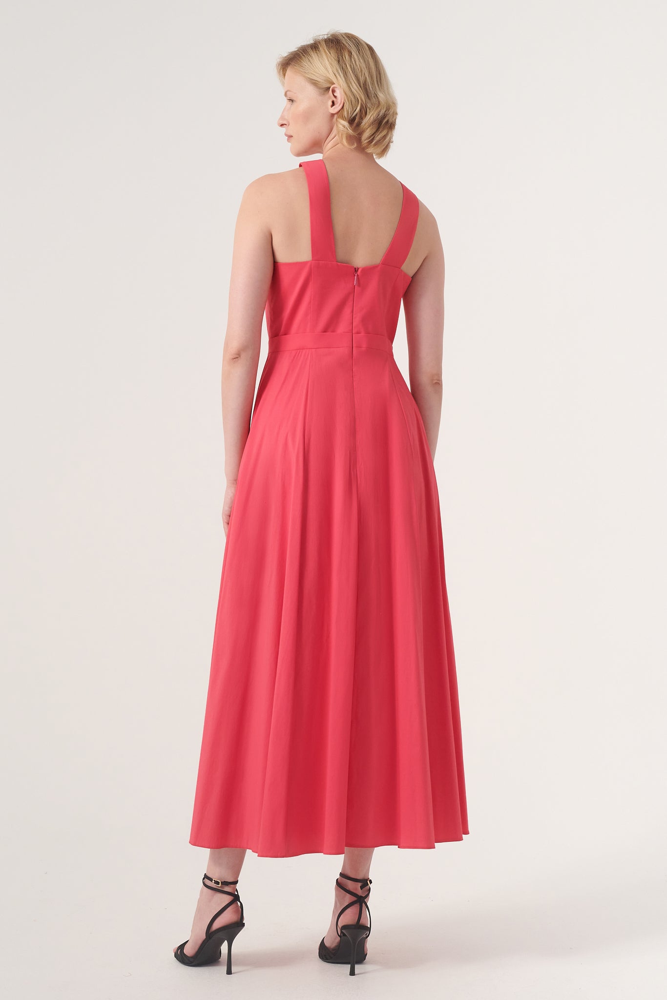 High-Neck Midi Dress 42 / Fuchsia High-Neck Midi Dress 42 / Fuchsia