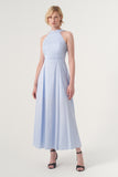 High-Neck Midi Dress