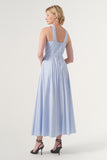 High-Neck Midi Dress