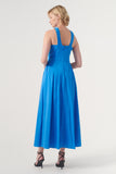 High-Neck Midi Dress