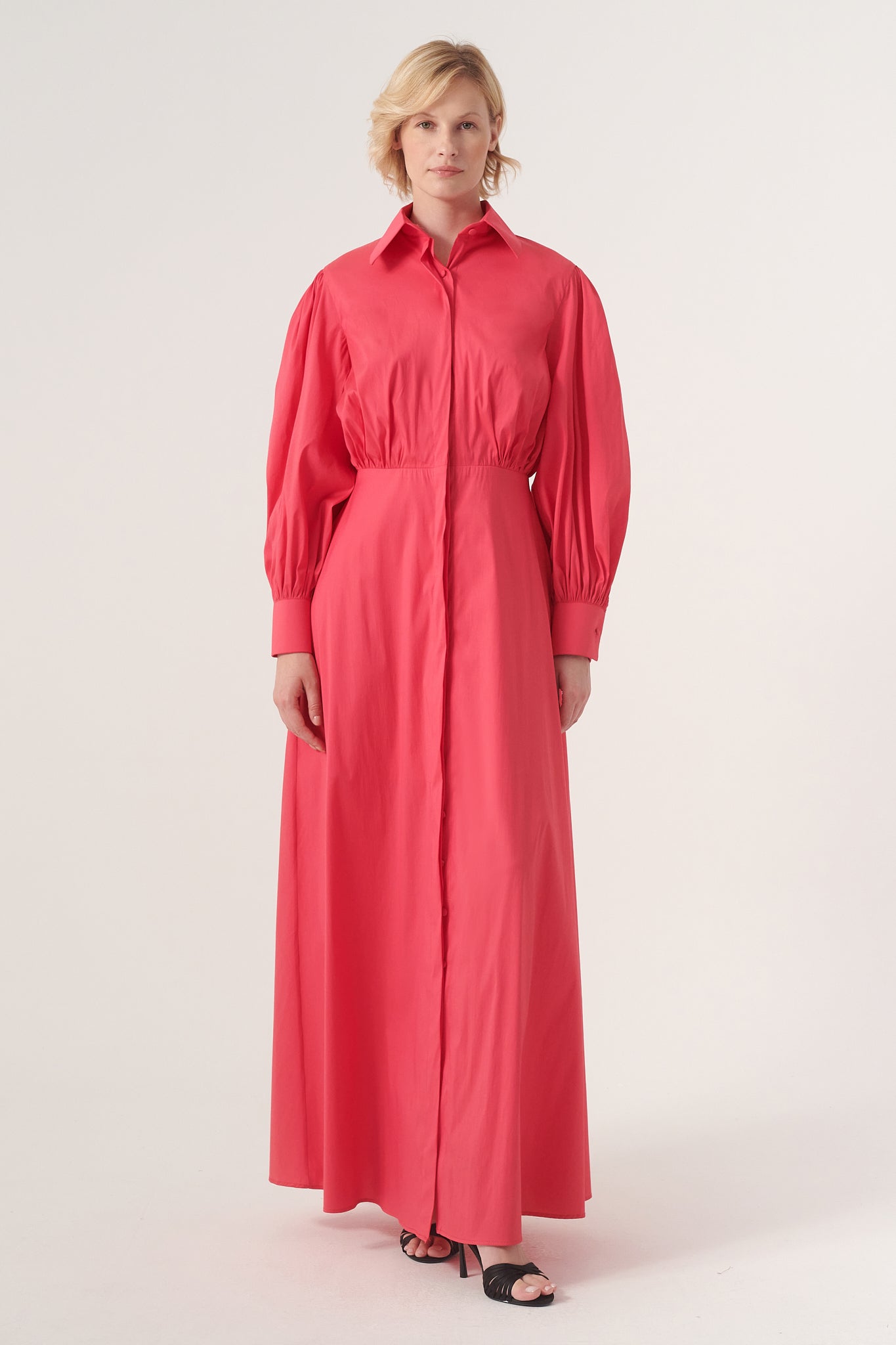 High-Volume Sleeved Cotton Long Dress John Paul Ataker High-Volume Sleeved Cotton Long Dress John Paul Ataker