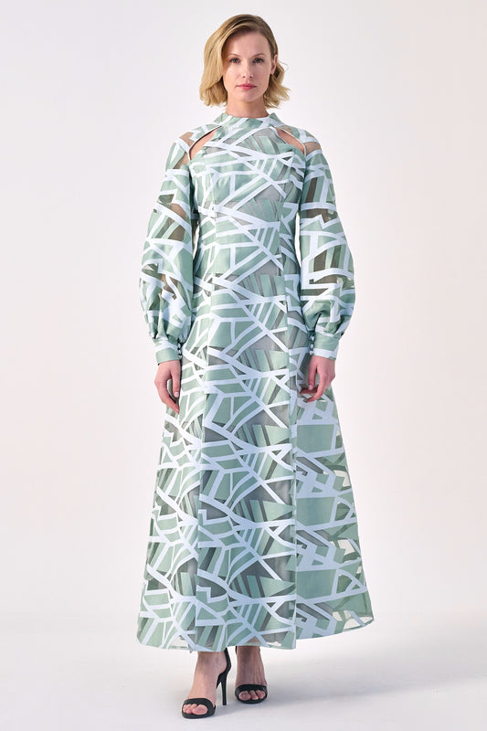 High-Neck holder Long Dress