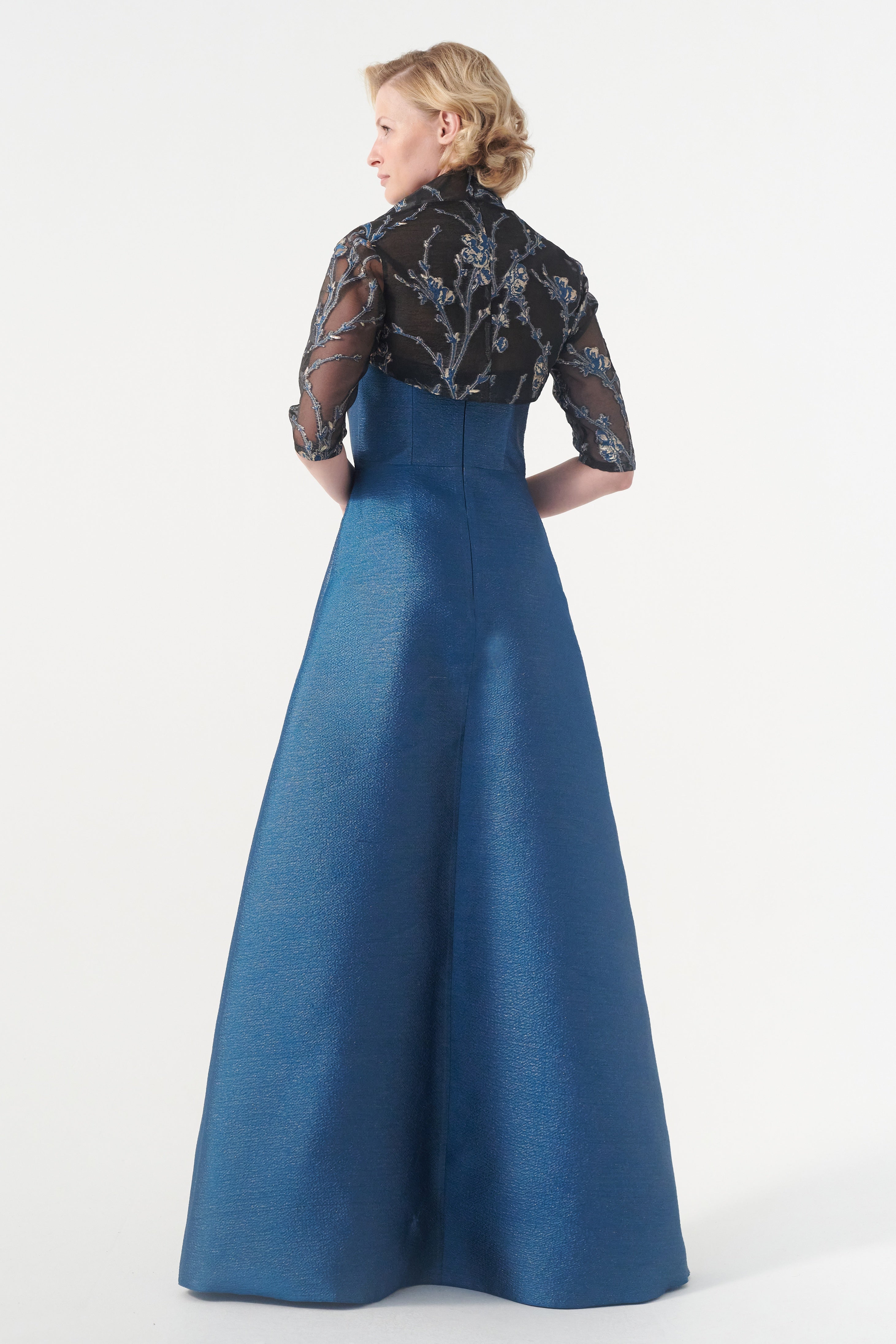 Strapless A-line full-length metallic brocade dress John Paul Ataker Strapless A-line full-length metallic brocade dress John Paul Ataker