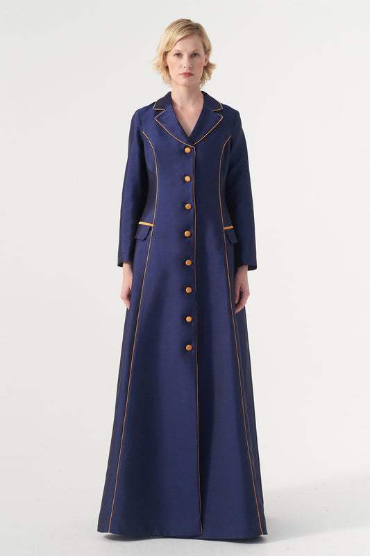 Piping Detailed Mikado Coat