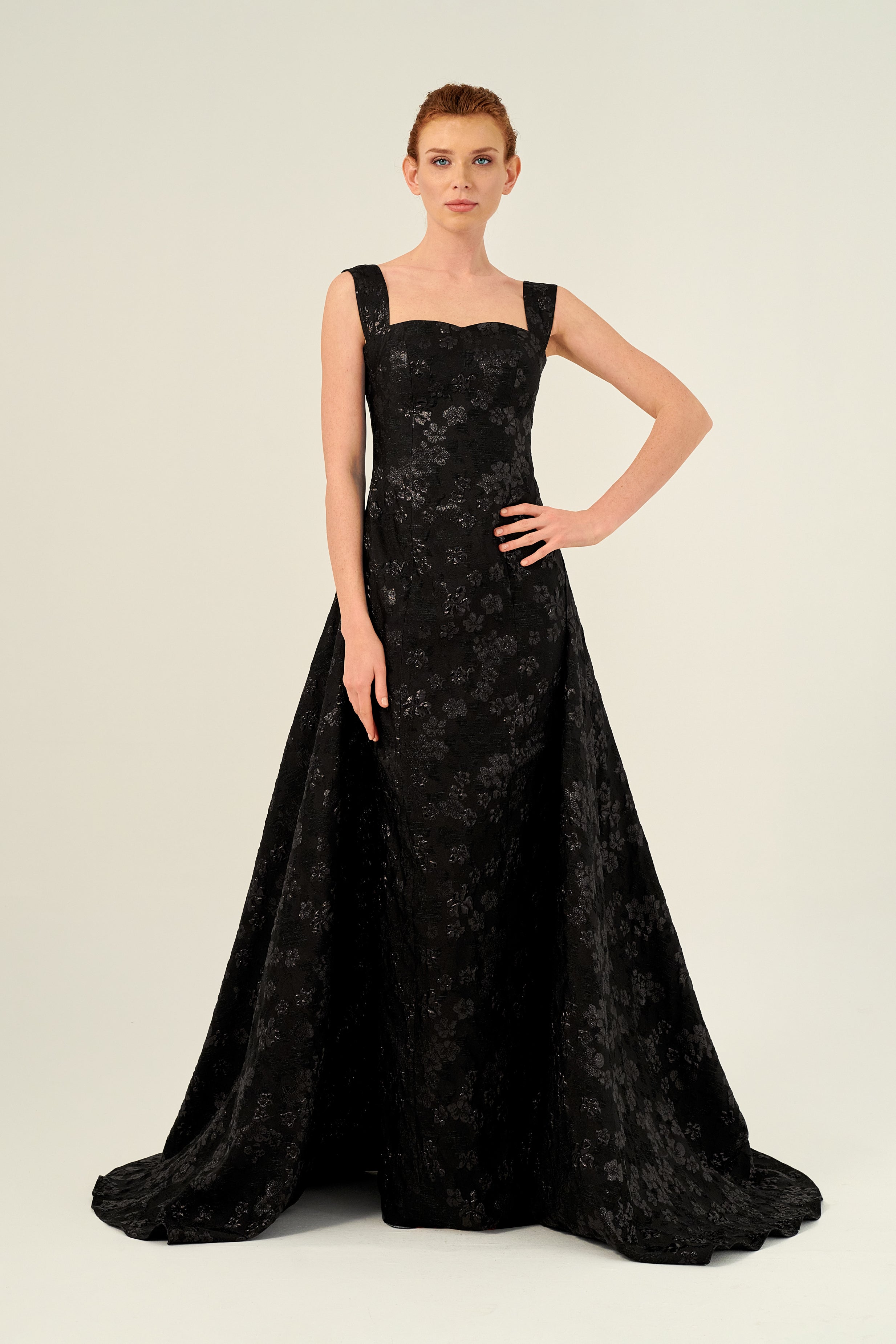 Detachable Train Detail Sweetheart Neckline Long Dress John Paul Ataker Detachable Train Detail Sweetheart Neckline Long Dress John Paul Ataker