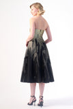 A dazzling strapless A-line cocktail dress