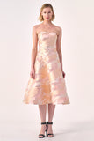 A dazzling A-Line strapless cocktail dress
