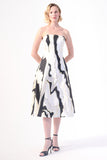 A dazzling A-Line strapless cocktail dress