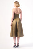 Strapless A-Line Satin Dress