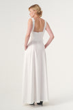 Square Neckline Fit and Flare Long Gown