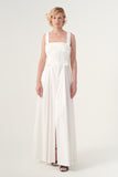 Square Neckline Fit and Flare Long Gown