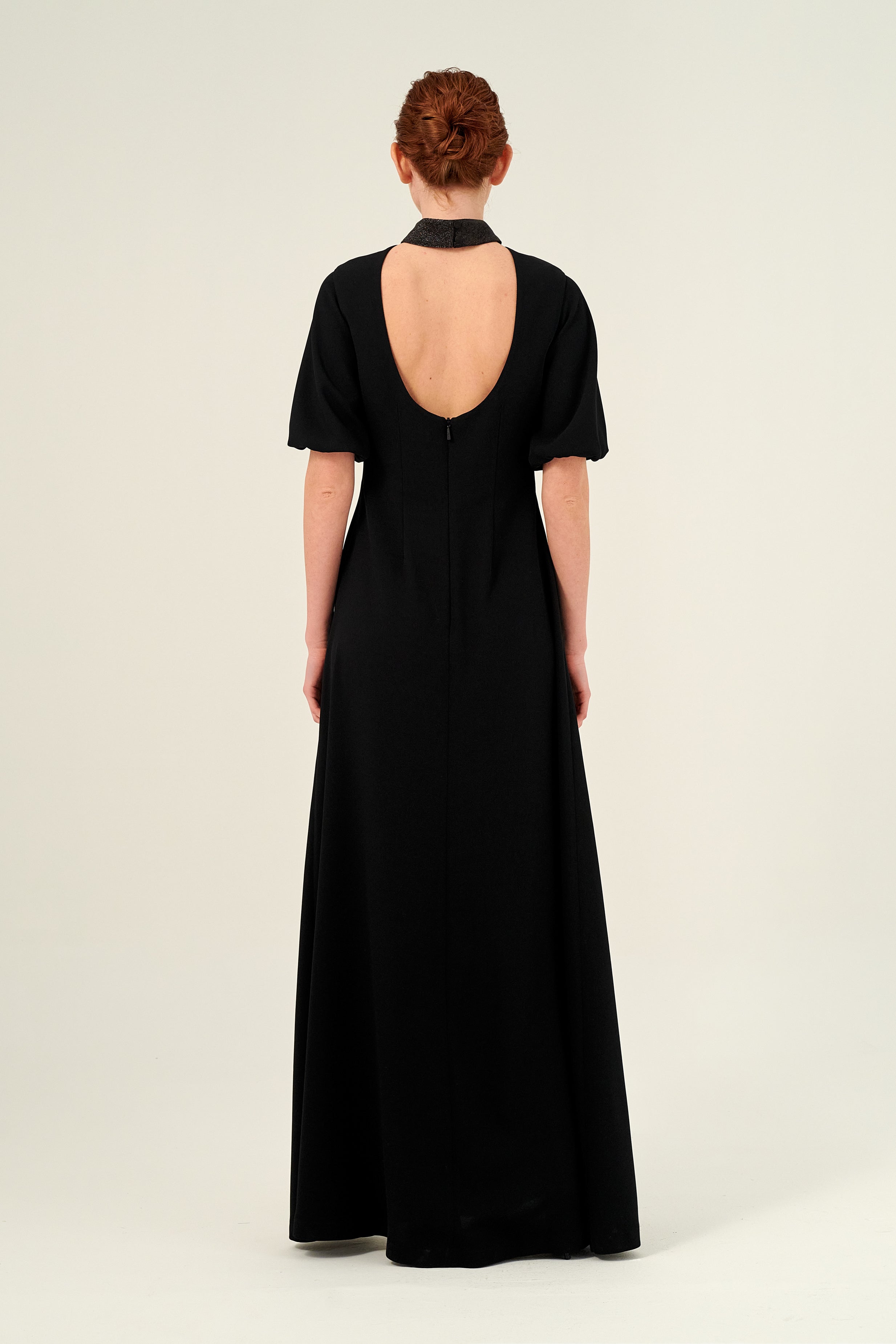 Turtleneck Short Sleeve Maxi Gown John Paul Ataker Turtleneck Short Sleeve Maxi Gown John Paul Ataker