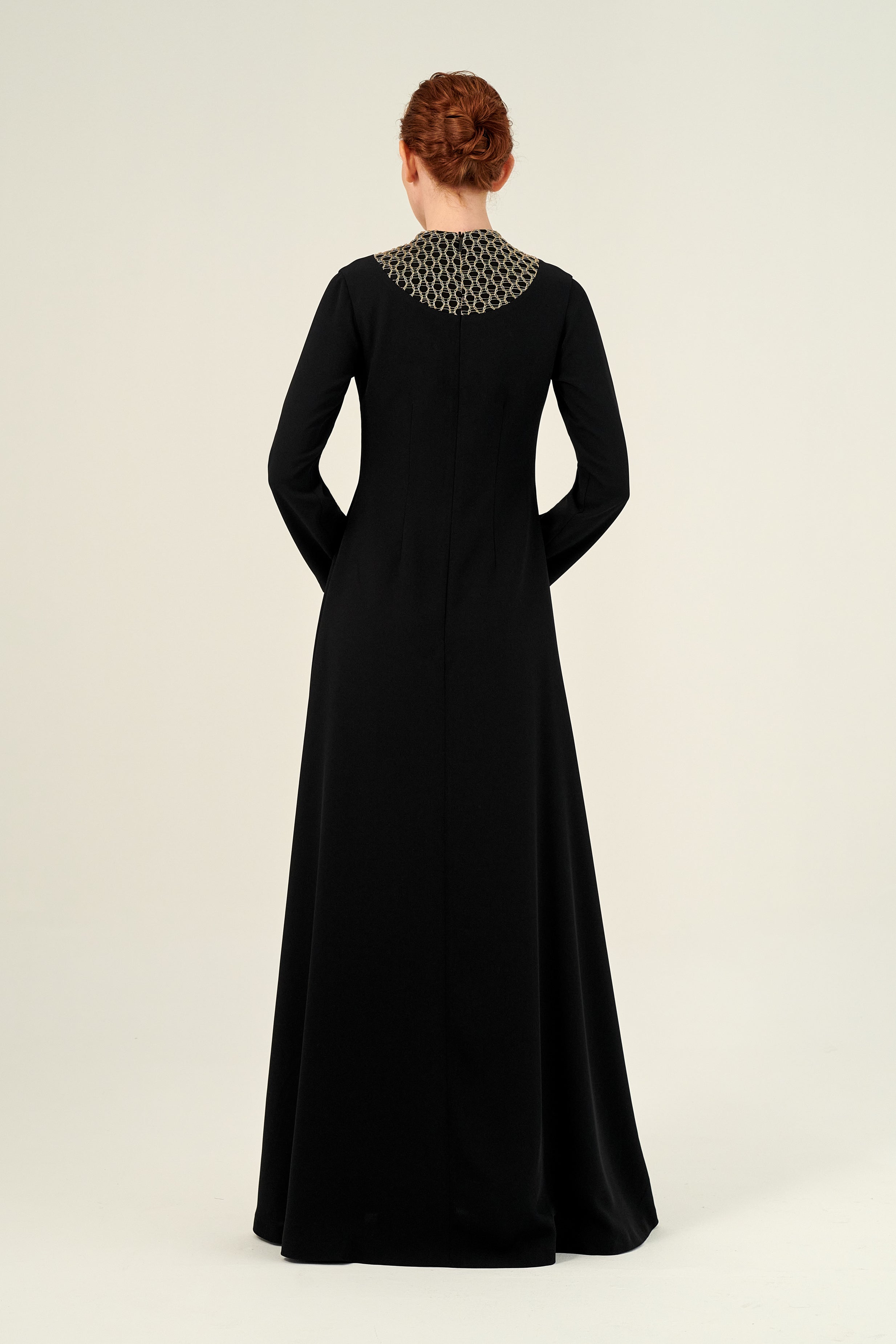 High Neckline Long Sleeve Maxi Dress John Paul Ataker High Neckline Long Sleeve Maxi Dress John Paul Ataker