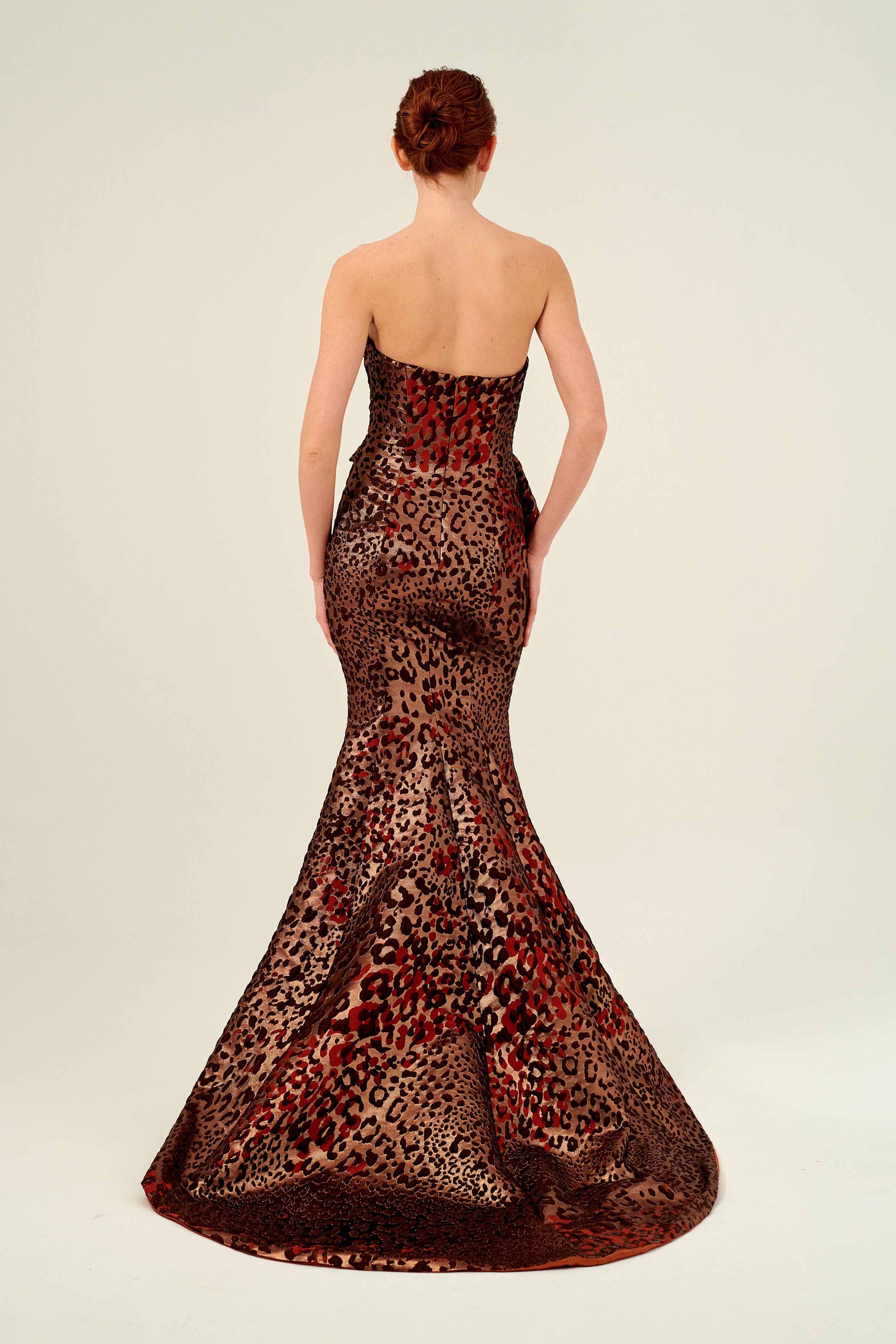 Leopard Pattern Sleeveless Mermaid Gown John Paul Ataker Leopard Pattern Sleeveless Mermaid Gown John Paul Ataker