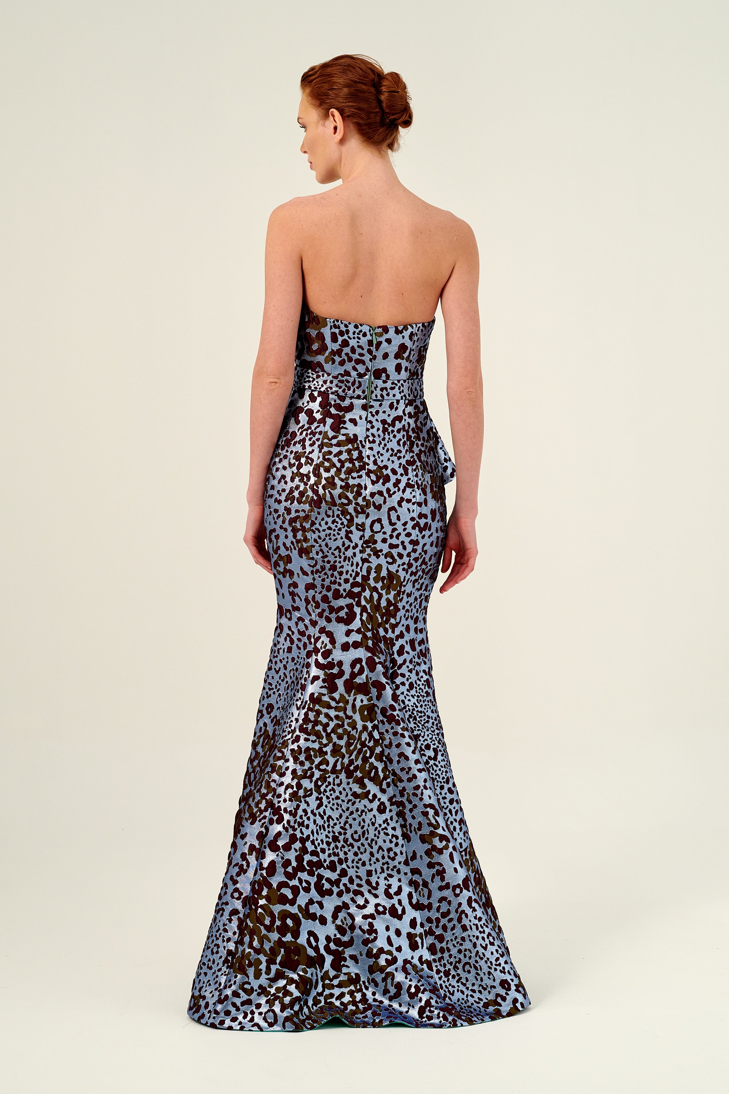 Asymmetric Neckline and Ruffled Slit Detail Long Dress John Paul Ataker Asymmetric Neckline and Ruffled Slit Detail Long Dress John Paul Ataker