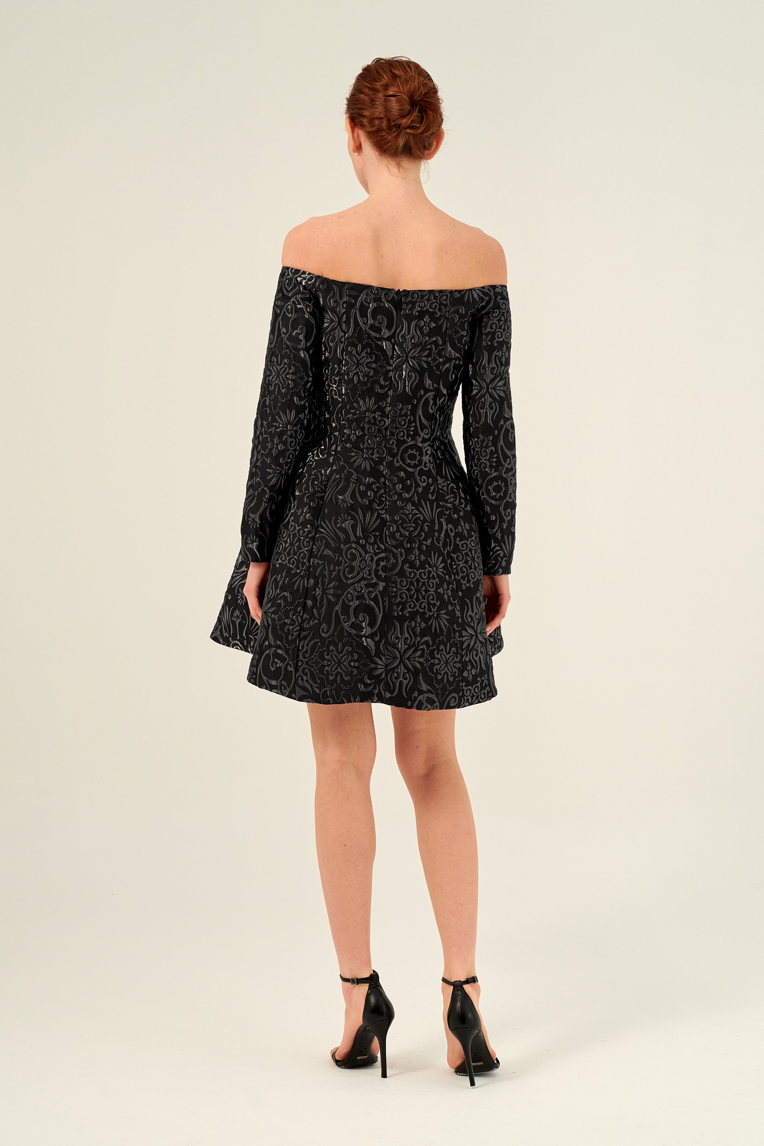 Off-The-Shoulder Long-Sleeve Voluminous Mini Dress John Paul Ataker Off-The-Shoulder Long-Sleeve Voluminous Mini Dress John Paul Ataker