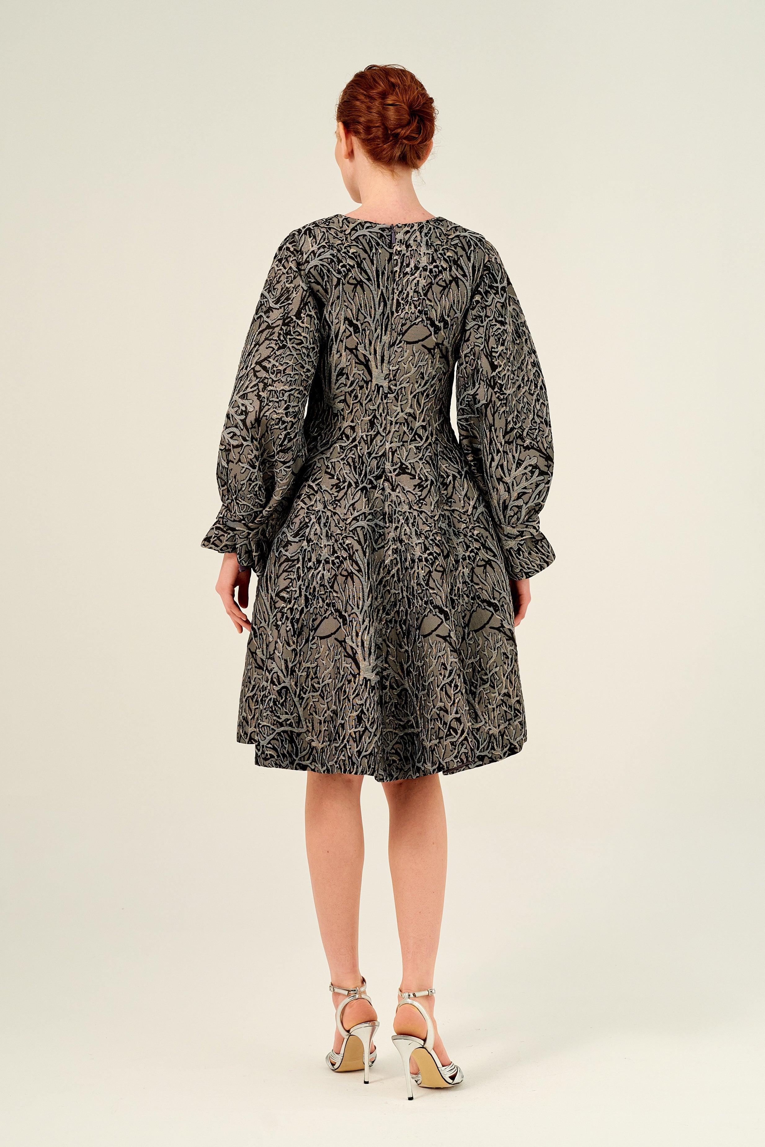 V-Neckline Long Sleeve A-Line Fluffy Mini Dress John Paul Ataker V-Neckline Long Sleeve A-Line Fluffy Mini Dress John Paul Ataker
