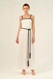 Braided Straps and Belt Detail Long Dress