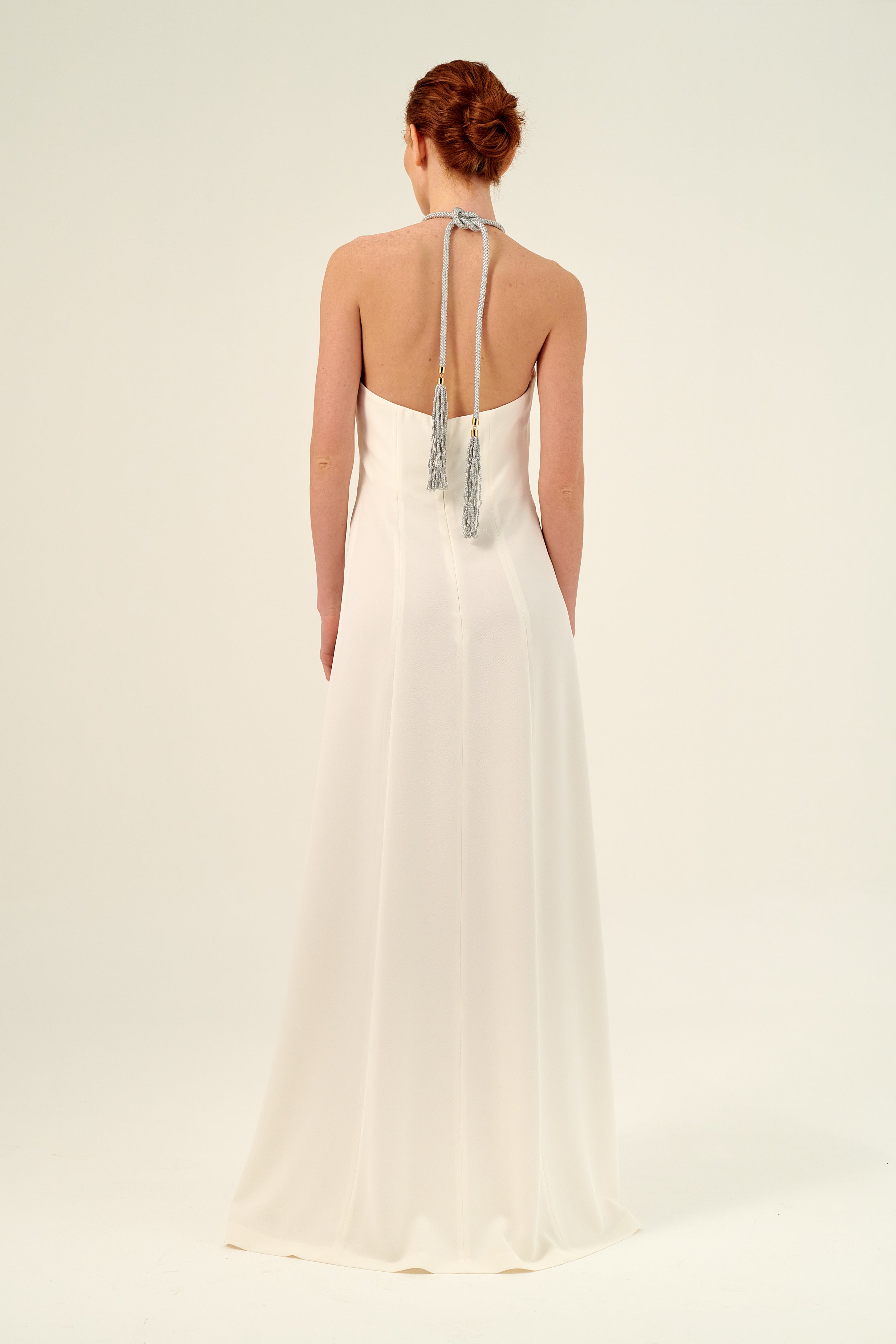 Halter Neckline A-Line Floor-Length Dress