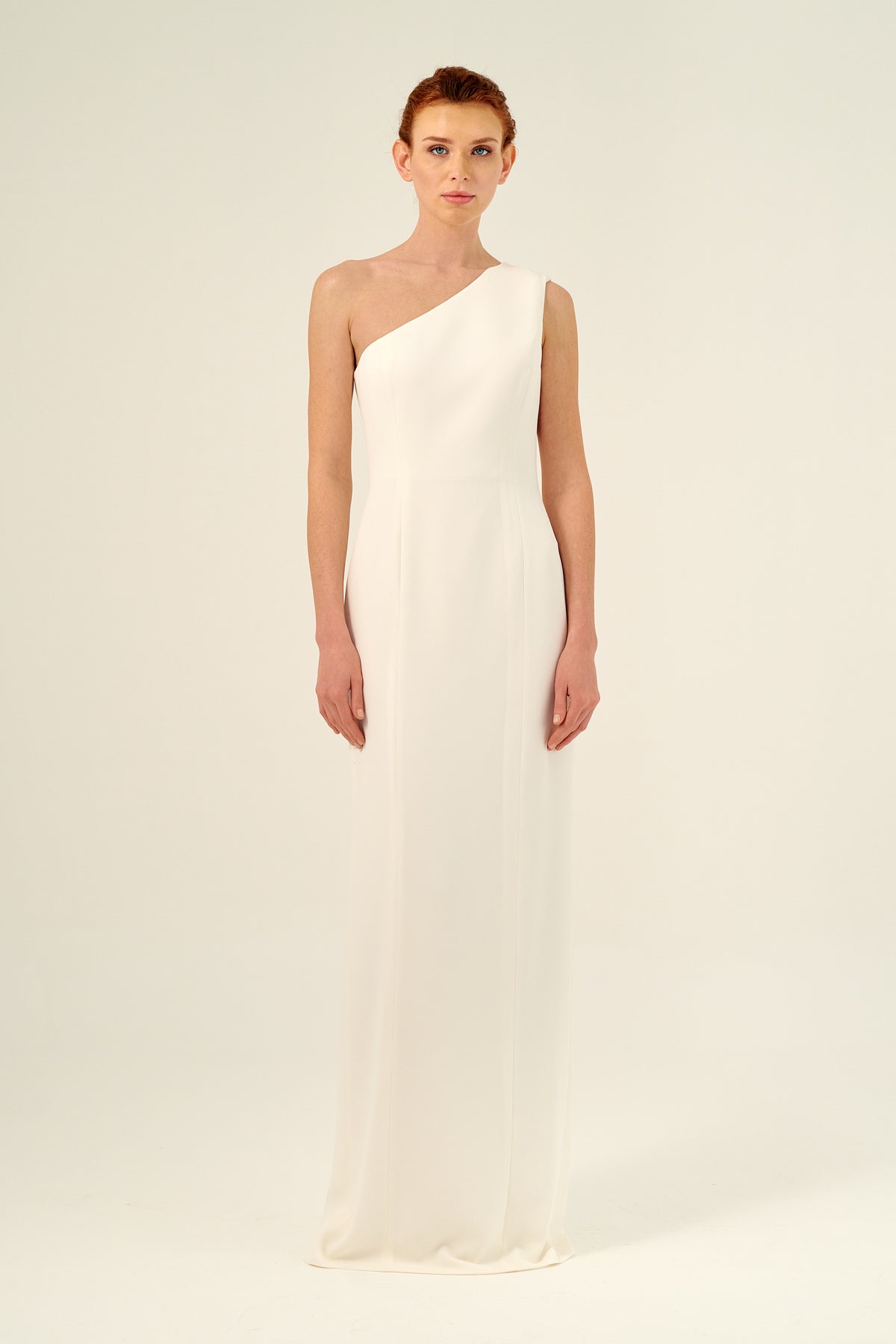 One Shoulder Column Silhouette Long Dress