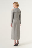 Cut Out Shoulder Detail Maxi-Length Pencil Dress