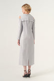 Cut Out Shoulder Detail Maxi-Length Pencil Dress