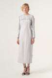 Cut Out Shoulder Detail Maxi-Length Pencil Dress