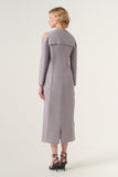 Cut Out Shoulder Detail Maxi-Length Pencil Dress