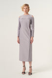 Cut Out Shoulder Detail Maxi-Length Pencil Dress