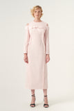 Cut Out Shoulder Detail Maxi-Length Pencil Dress