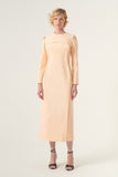 Cut Out Shoulder Detail Maxi-Length Pencil Dress