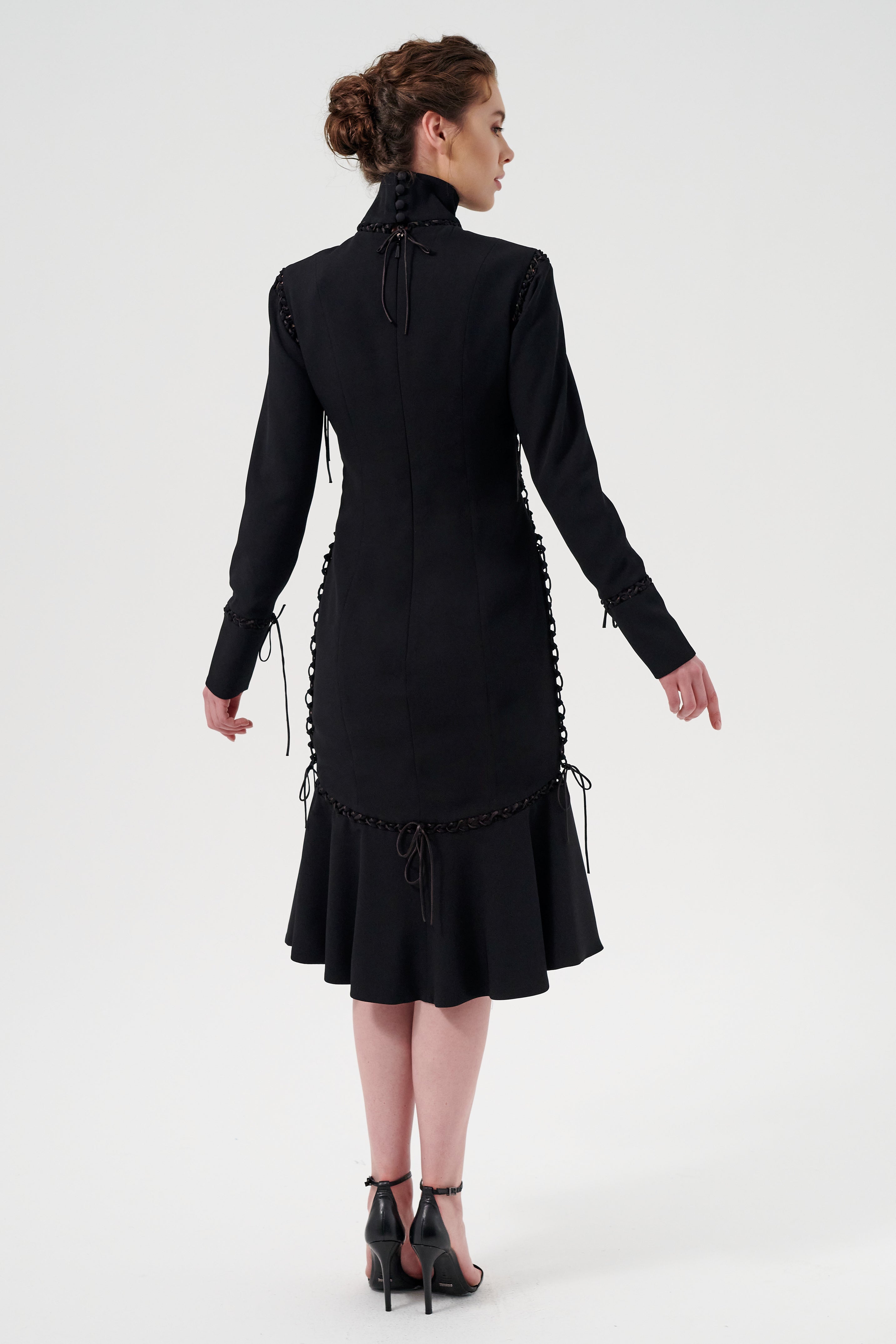 below the knee black dress with sleeves Amazon.com: Jusfitsu Womens Long Sleeve Dress Casual Simple Dresses A-Line Midi Length Skirt Slim Fit Skater Dress Black XS : Clothing, Shoes & Jewelry